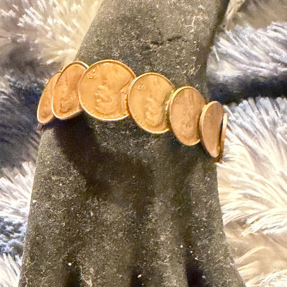 1973 Pennies Bracelet Handmade Coin Bracelet
